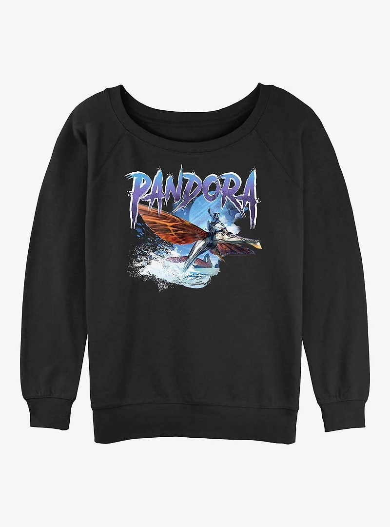 Avatar: The Way of Water Fly To Pandora Girls Slouchy Sweatshirt
