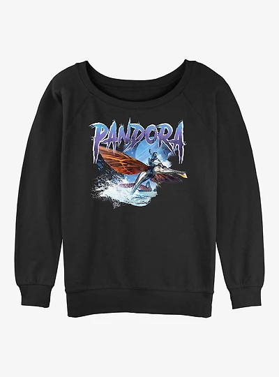 Avatar: The Way of Water Fly To Pandora Girls Slouchy Sweatshirt