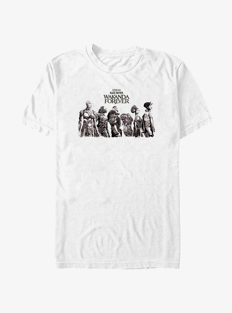 Marvel Black Panther: Wakanda Forever Character Lineup T-Shirt