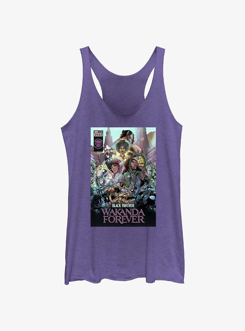 Marvel Black Panther: Wakanda Forever Comic Cover Womens Tank Top