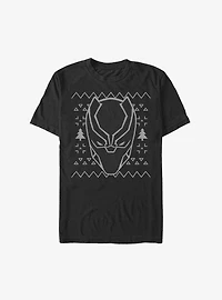 Marvel Black Panther Mask Ugly Christmas T-Shirt