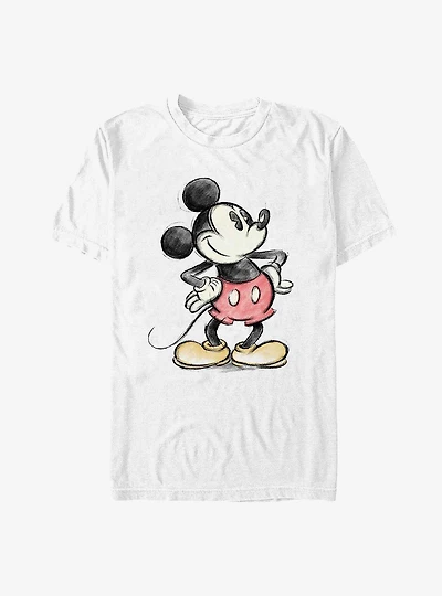 Disney Mickey Mouse Charcoal Sketch T-Shirt