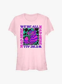 Disney Alice Wonderland All Mad Trippy Cheshire Girls T-Shirt