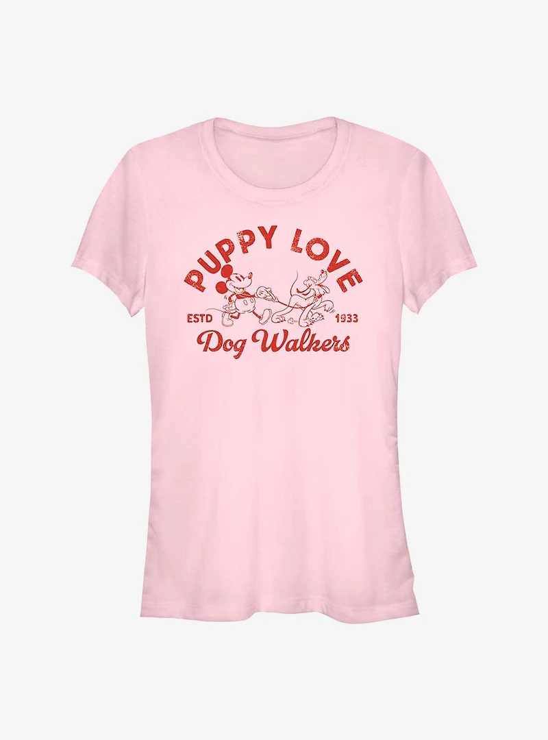 Disney Mickey Mouse & Pluto Puppy Love Girls T-Shirt