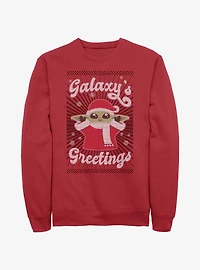 Star Wars The Mandalorian Grogu Galaxy's Greetings Sweatshirt