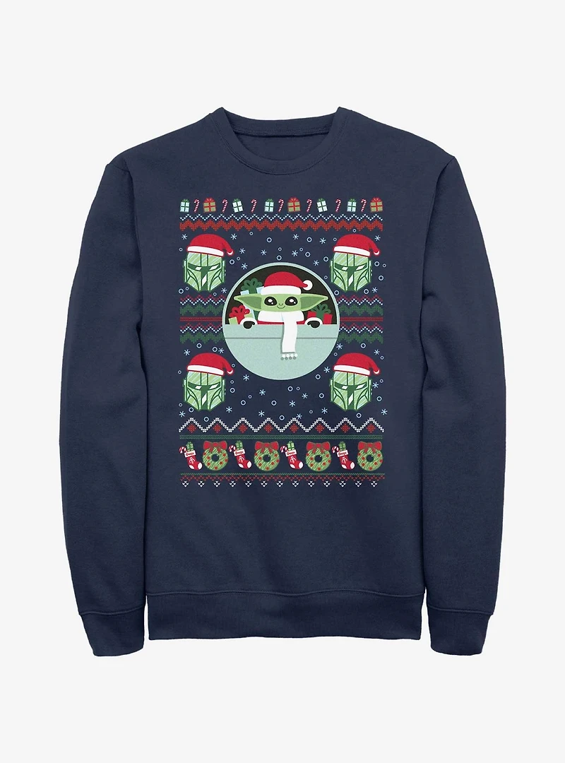 Star Wars The Mandalorian Grogu Ugly Christmas Sweatshirt