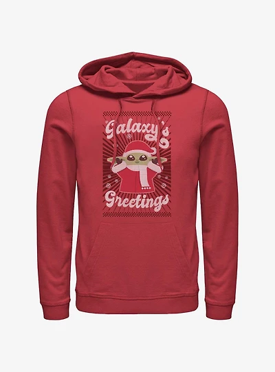 Star Wars The Mandalorian Grogu Galaxy's Greetings Hoodie