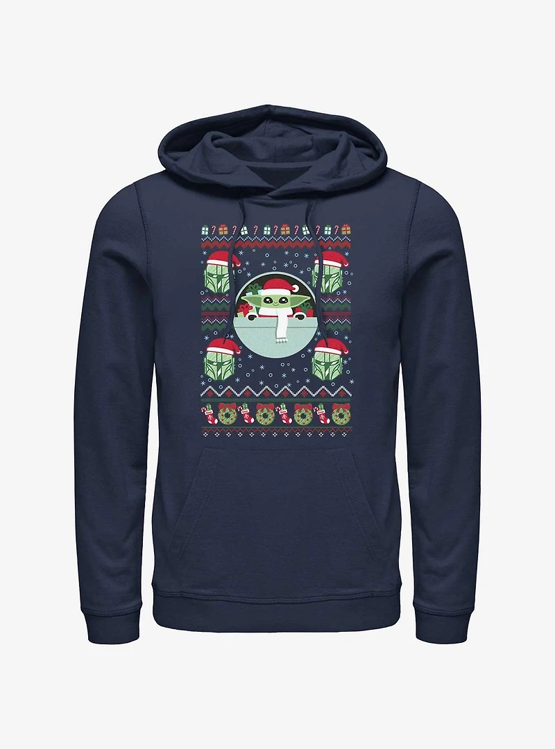 Star Wars The Mandalorian Grogu Ugly Christmas Hoodie