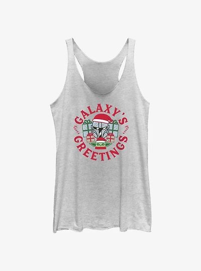 Star Wars The Mandalorian Galaxy's Greetings Stamp Girls Tank
