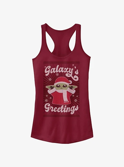Star Wars The Mandalorian Grogu Galaxy's Greetings Girls Tank