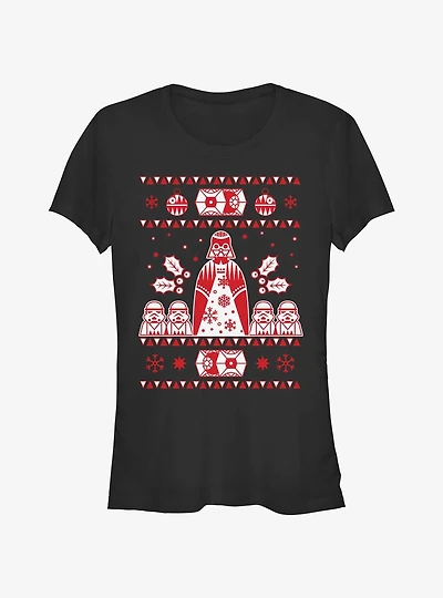 Star Wars Empire Ugly Christmas Girls T-Shirt