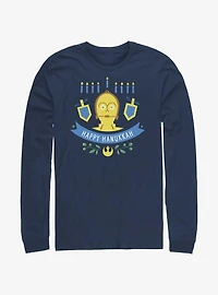 Star Wars C-3P0 Hanukkah Long-Sleeve T-Shirt