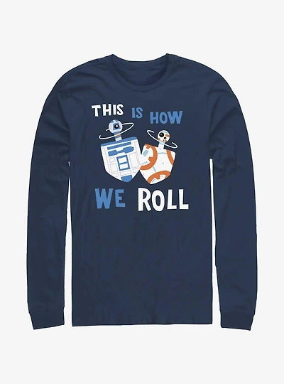 Star Wars Droid Dreidels R2-D2 and BB-8 Long-Sleeve T-Shirt
