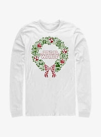 Star Wars Christmas Wreath Icon Fill Long-Sleeve T-Shirt