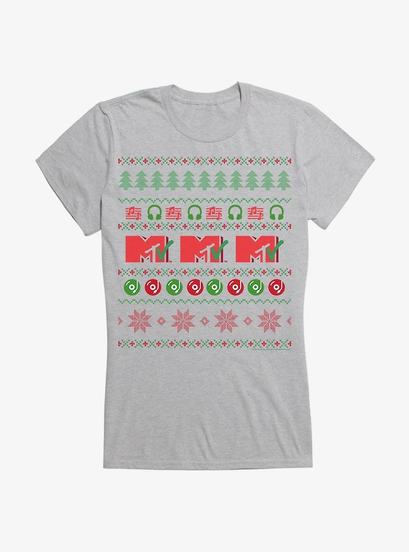MTV Ugly Christmas Sweater Girls T-Shirt