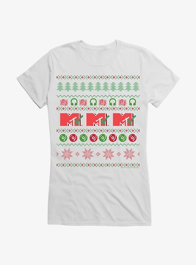 MTV Ugly Christmas Sweater Girls T-Shirt