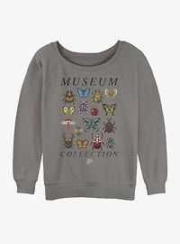 Nintendo Animal Crossing Bug Collection Girls Slouchy Sweatshirt