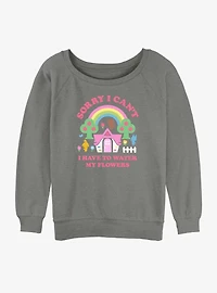 Nintendo Animal Crossing Water My Flowers Girls Slouchy Sweatshirt