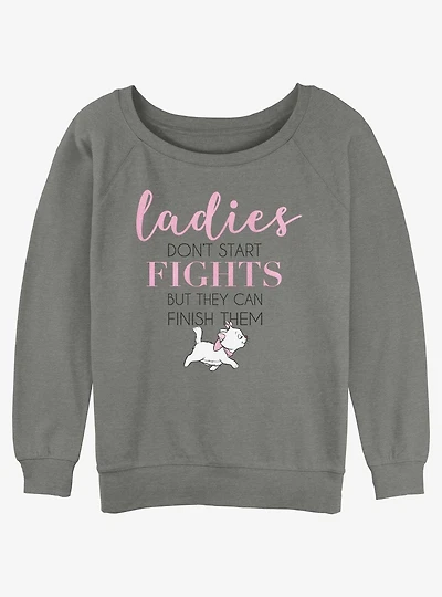 Disney The Aristocats Ladies Finish Fights Girls Slouchy Sweatshirt