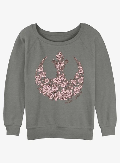 Star Wars Rose Rebel Girls Slouchy Sweatshirt