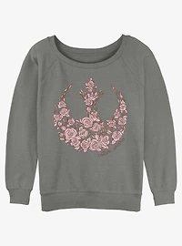 Star Wars Rose Rebel Girls Slouchy Sweatshirt