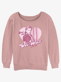 Star Wars Wan For Me Girls Slouchy Sweatshirt