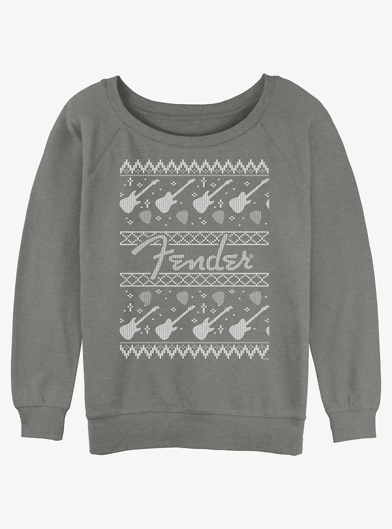 Fender Ugly Christmas Girls Slouchy Sweatshirt