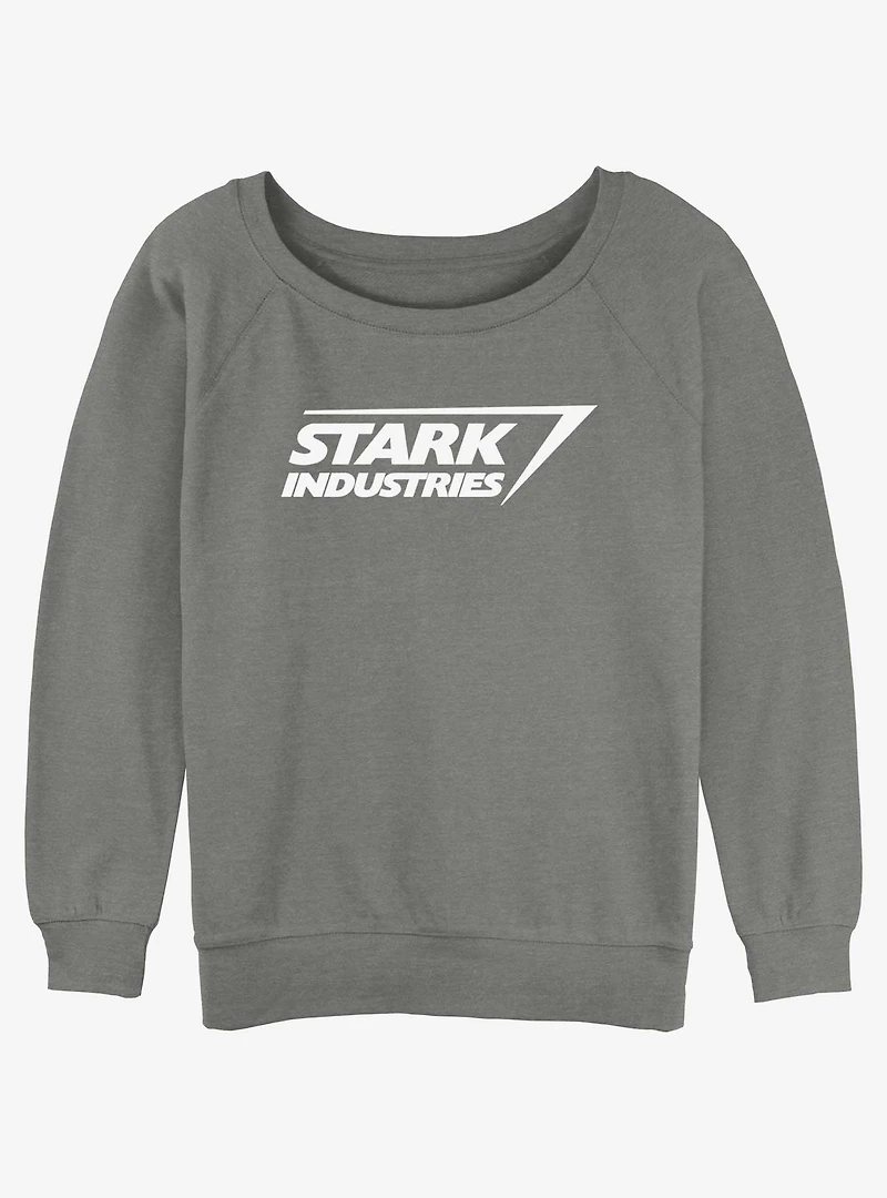 Marvel Iron Man Stark Industries Logo Girls Slouchy Sweatshirt