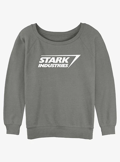 Marvel Iron Man Stark Industries Logo Girls Slouchy Sweatshirt