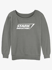 Marvel Iron Man Stark Industries Logo Girls Slouchy Sweatshirt