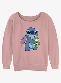 Disney Lilo & Stitch Froggie Girls Slouchy Sweatshirt