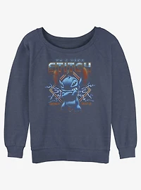 Disney Lilo & Stitch Rocker Girls Slouchy Sweatshirt
