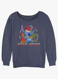 Disney Lilo & Stitch Rockin' Around Girls Slouchy Sweatshirt