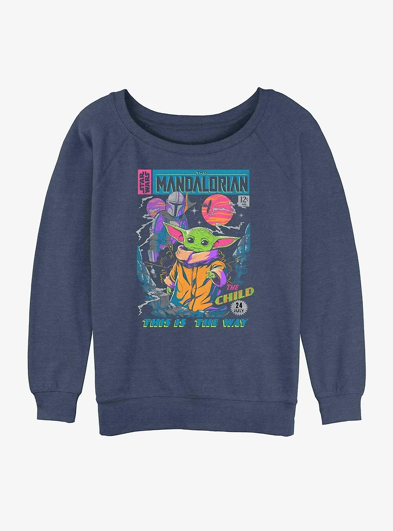 Star Wars The Mandalorian Comic Cover Girls Slouchy Sweatshirt