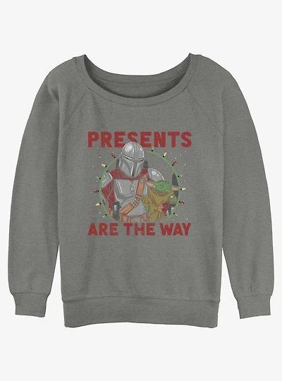 Star Wars The Mandalorian Presents Are Way Girls Slouchy Sweatshirt