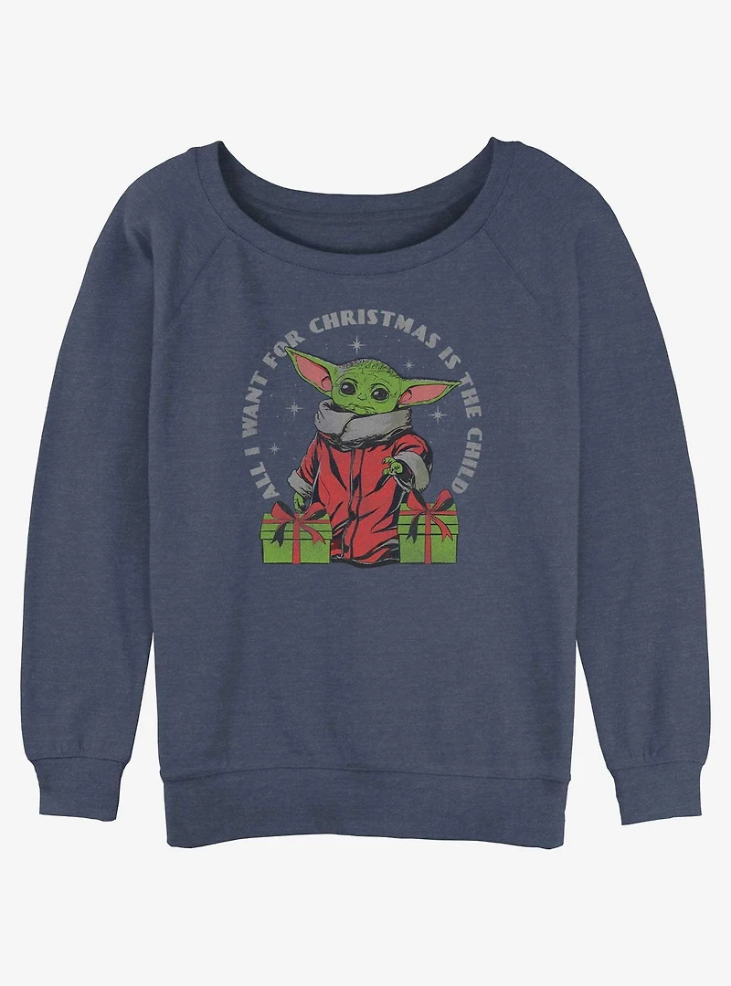 Star Wars The Mandalorian Want Child Girls Slouchy Sweatshirt