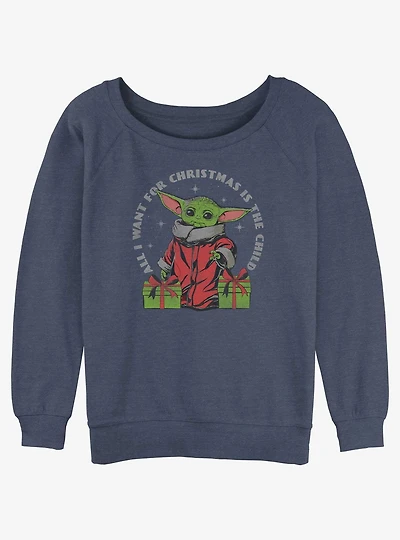 Star Wars The Mandalorian Want Child Girls Slouchy Sweatshirt
