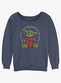 Star Wars The Mandalorian Want Child Girls Slouchy Sweatshirt