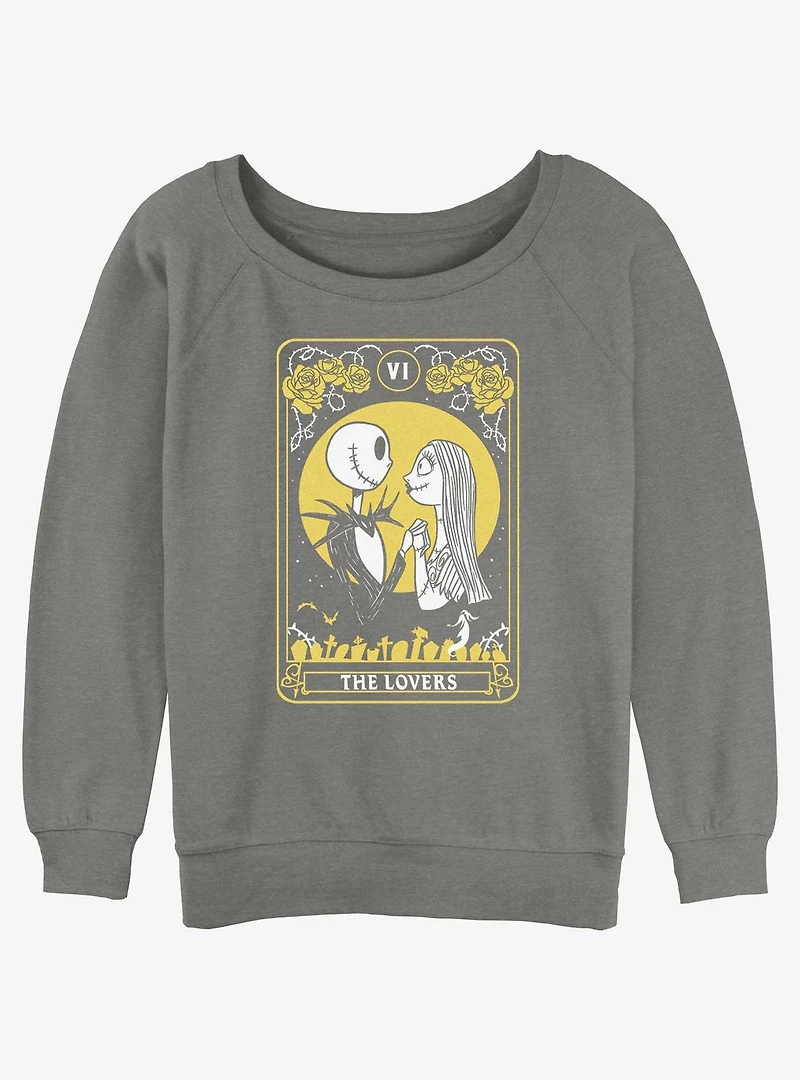 The Nightmare Before Christmas Jack & Sally Lovers Tarot Girls Slouchy Sweatshirt