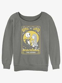 The Nightmare Before Christmas Jack & Sally Lovers Tarot Girls Slouchy Sweatshirt