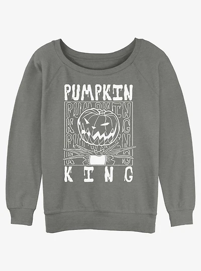 Disney The Nightmare Before Christmas Jack Pumpkin King Girls Slouchy Sweatshirt