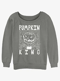 Disney The Nightmare Before Christmas Jack Pumpkin King Girls Slouchy Sweatshirt