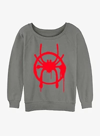 Marvel Spider-Man Miles Morales Symbol Girls Slouchy Sweatshirt