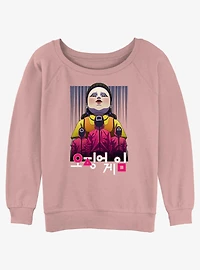 Squid Game Young-Hee Doll Always Watching Girls Slouchy Sweatshirt