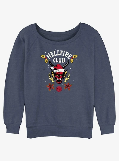 Stranger Things A Hellfire Holiday Girls Slouchy Sweatshirt