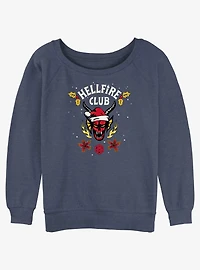 Stranger Things A Hellfire Holiday Girls Slouchy Sweatshirt