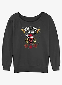 Stranger Things A Hellfire Holiday Girls Slouchy Sweatshirt