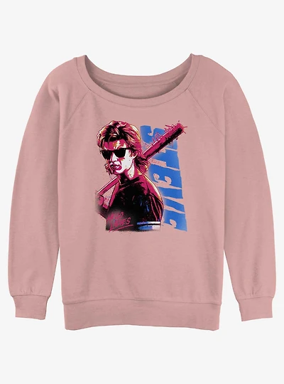 Stranger Things Hello Ladies Steve Girls Slouchy Sweatshirt