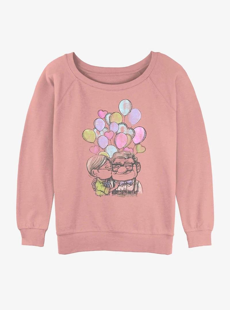 Disney Pixar Up Ellie & Carl Love Girls Slouchy Sweatshirt