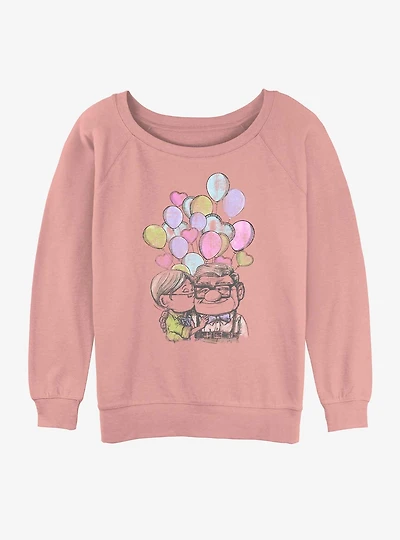 Disney Pixar Up Ellie & Carl Love Girls Slouchy Sweatshirt